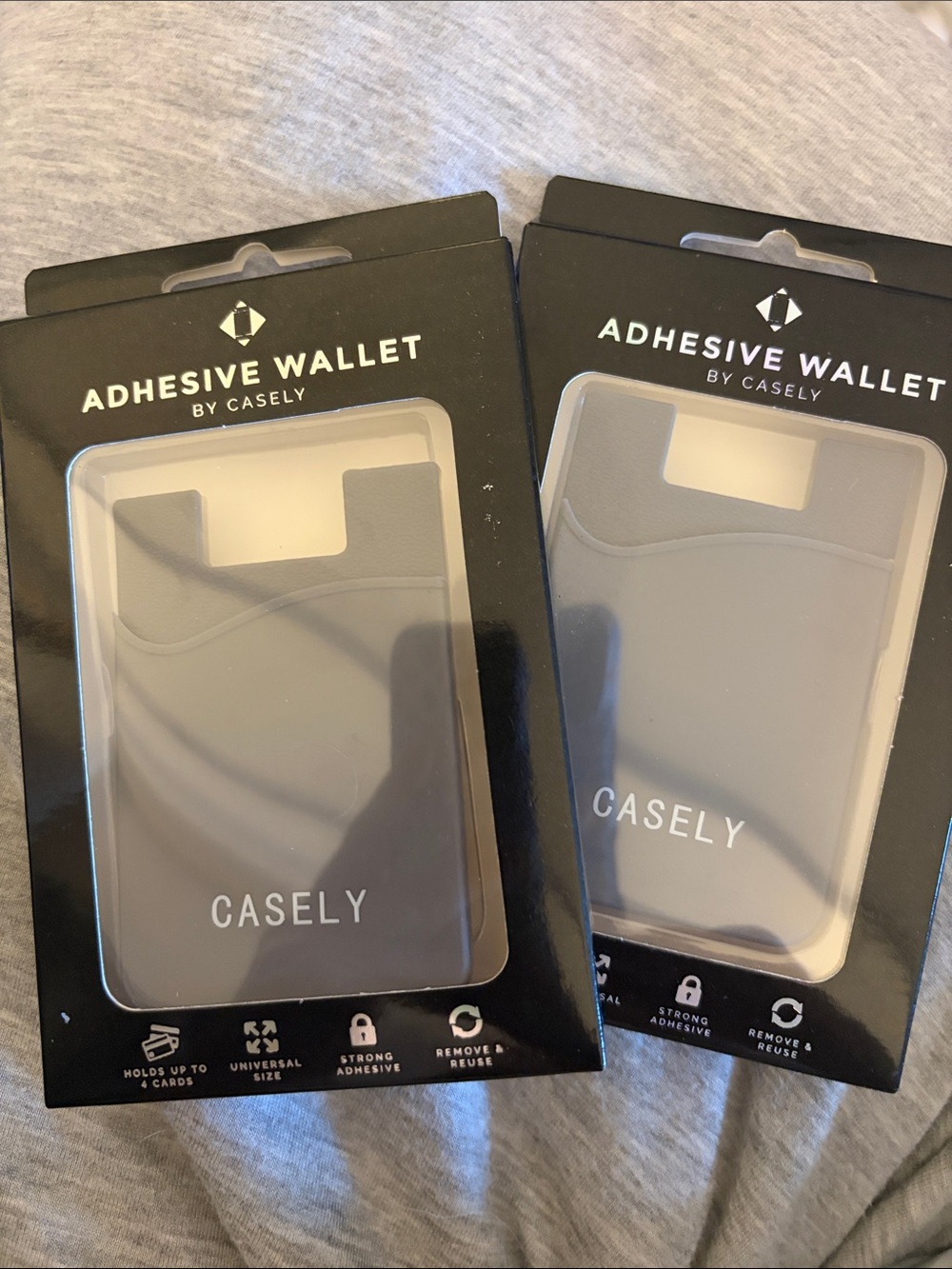 New 2 Casely Adhesive Phone Wallets in Gray